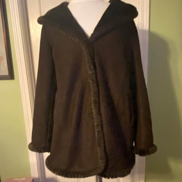 Women's sz XL Jones NY chocolate brown winter coat. Excellent condition. - Picture 1 of 9
